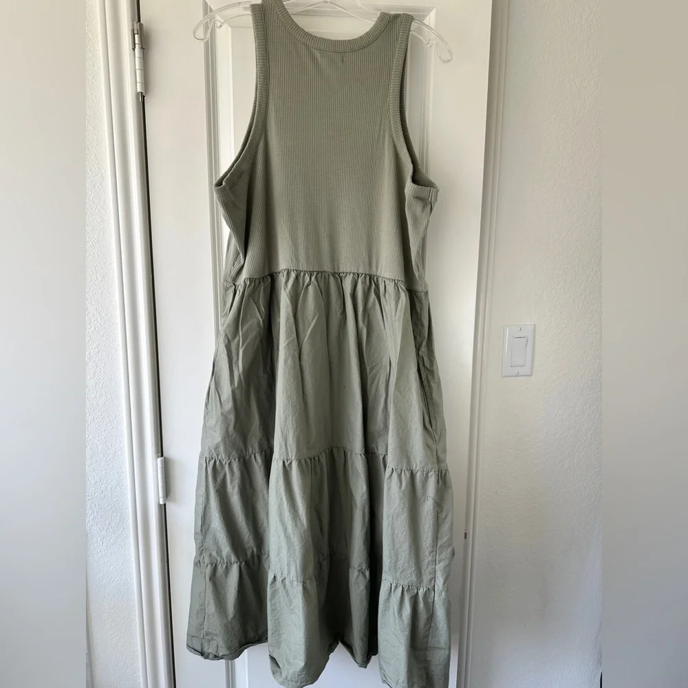 Maurices Sage Green Sleeveless Maxi Dress - Picture 6 of 6